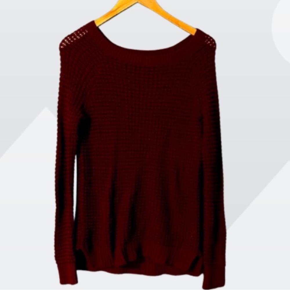 American Eagle Maroon Red Knit Jegging Sweater